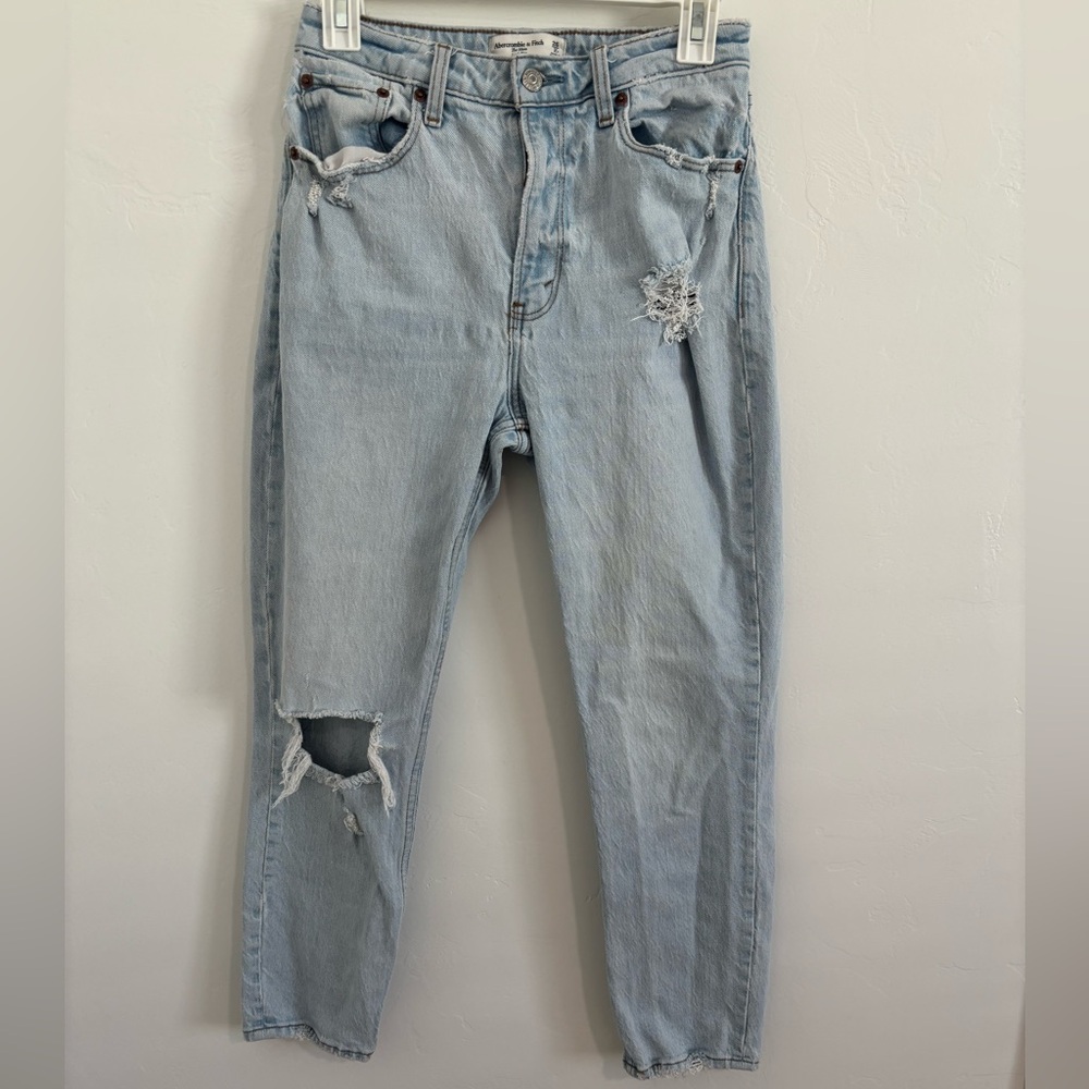 Abercrombie & Fitch Blue Ankle Cropped Jeans